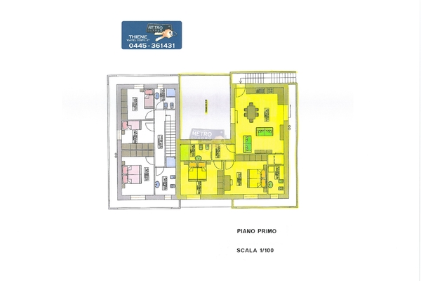bicamere pianta 1° arredato - APPARTAMENTO THIENE (VI)